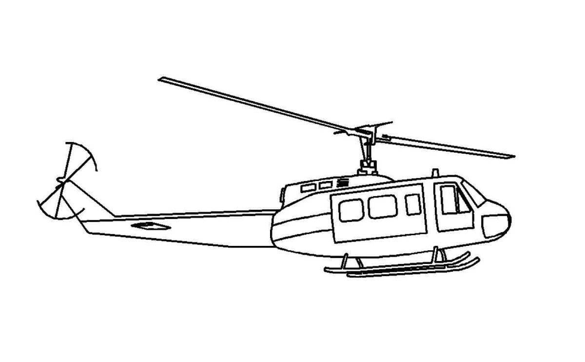 Divine rescue helicopter coloring page