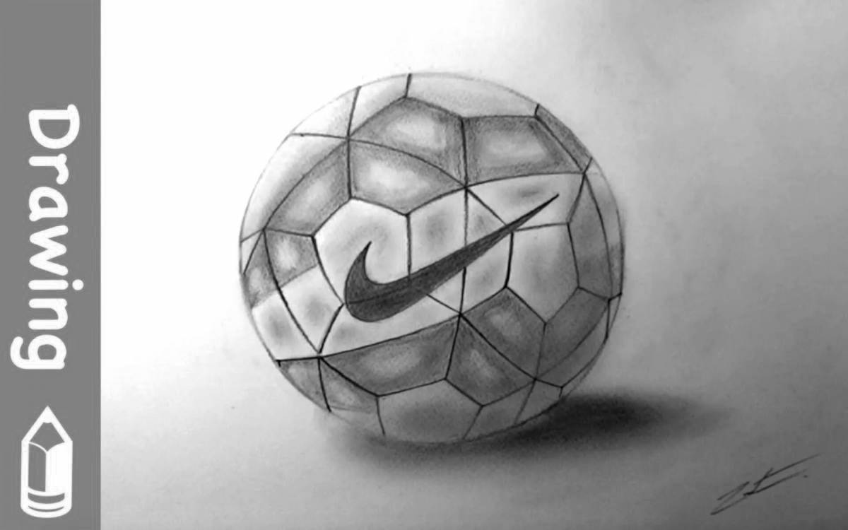 Раскраска «великолепный мяч nike»