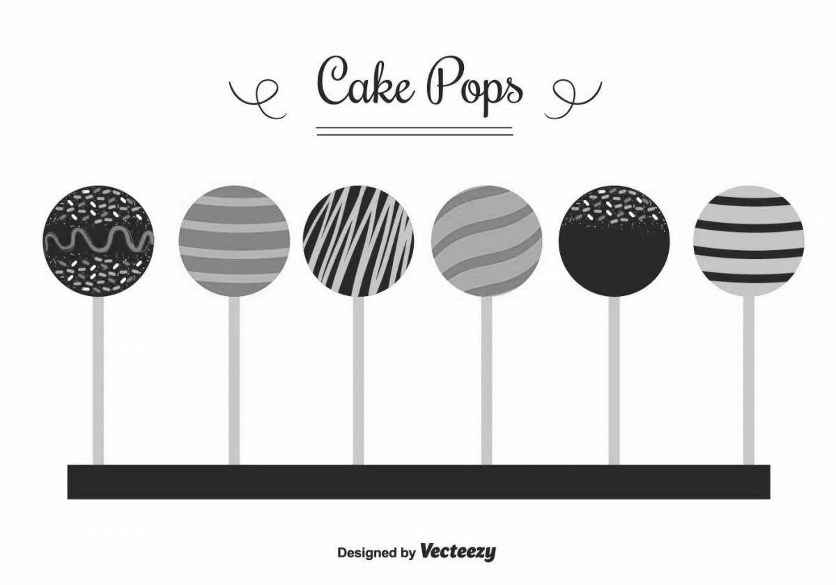 Раскраска аппетитные кейк-попсы