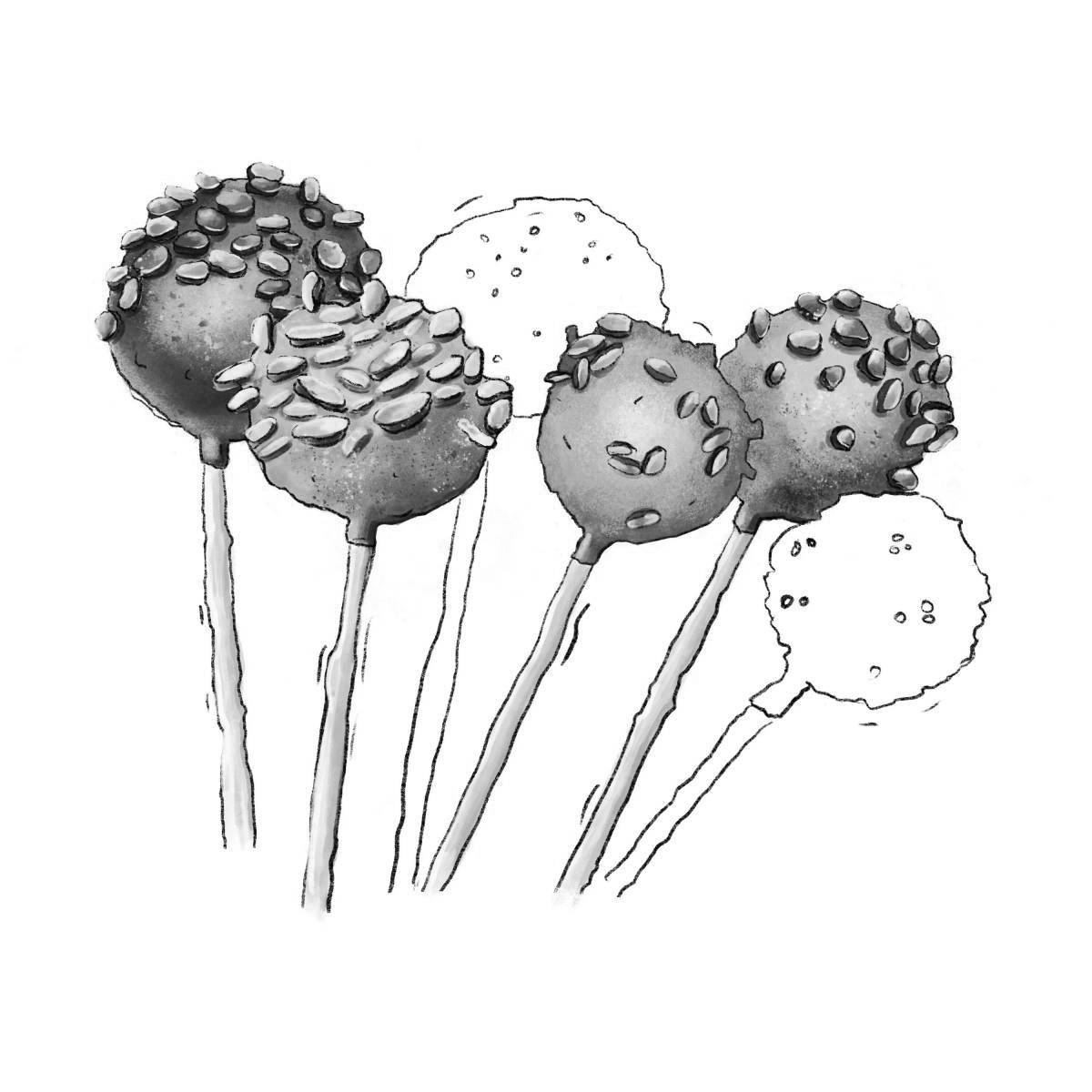 Seductive cake pops coloring pages