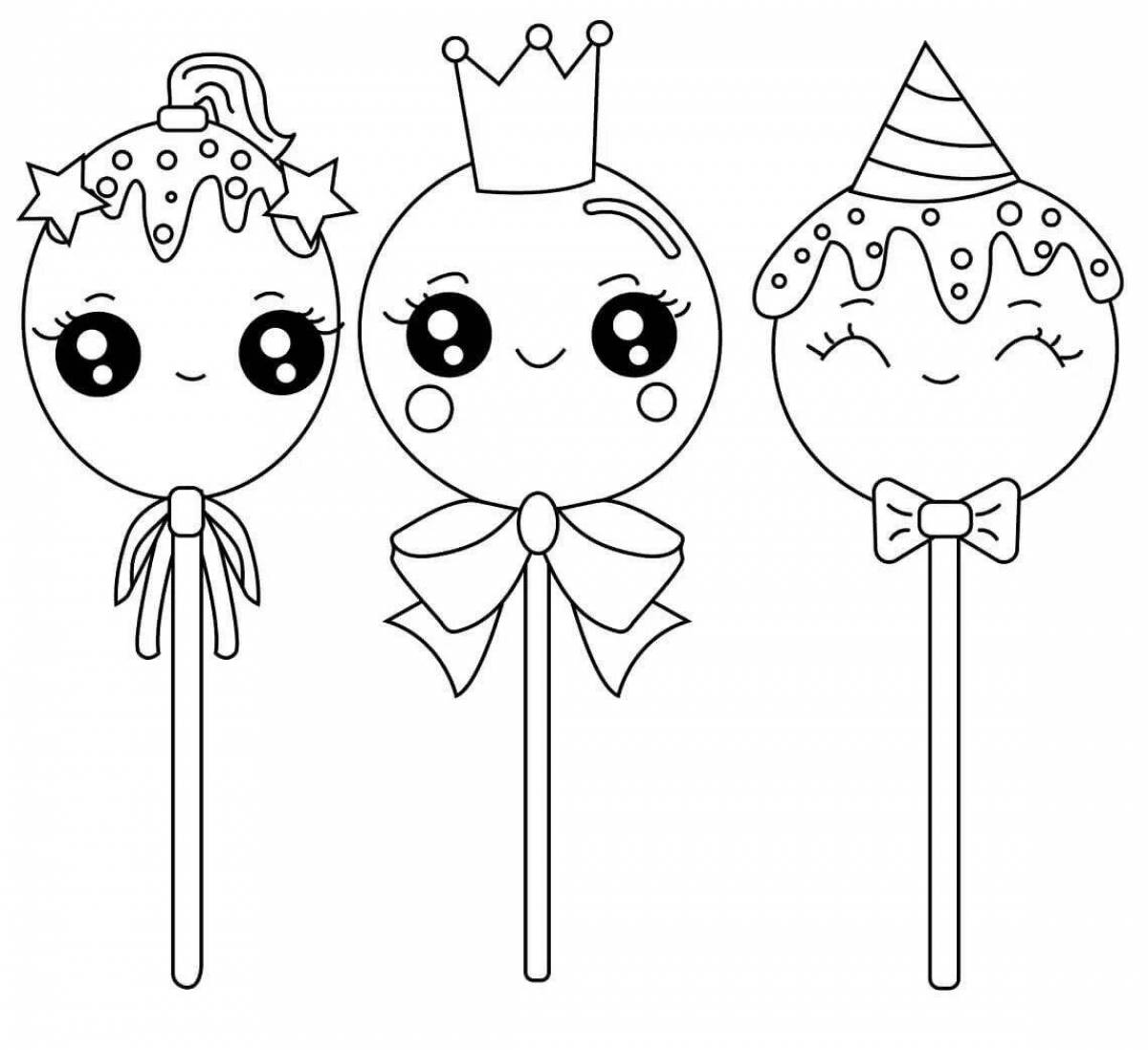 Color explosion cake pops coloring book