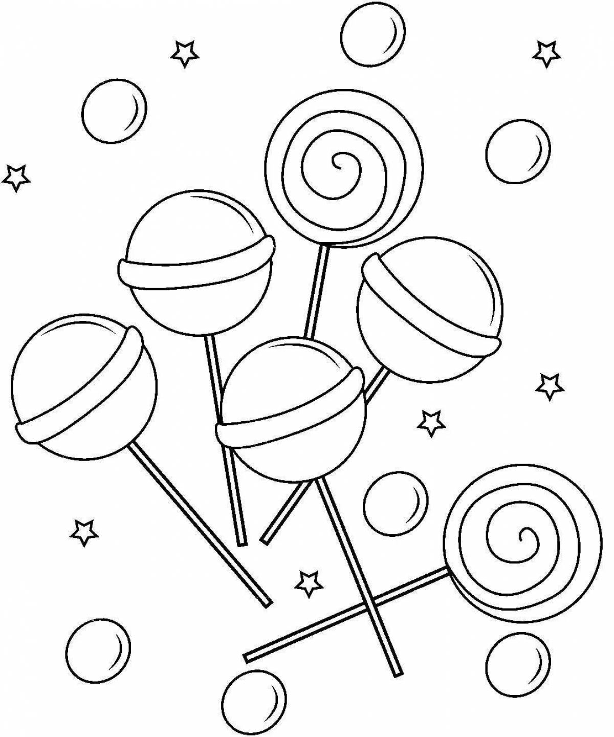 Color-frenzy cake pops coloring page
