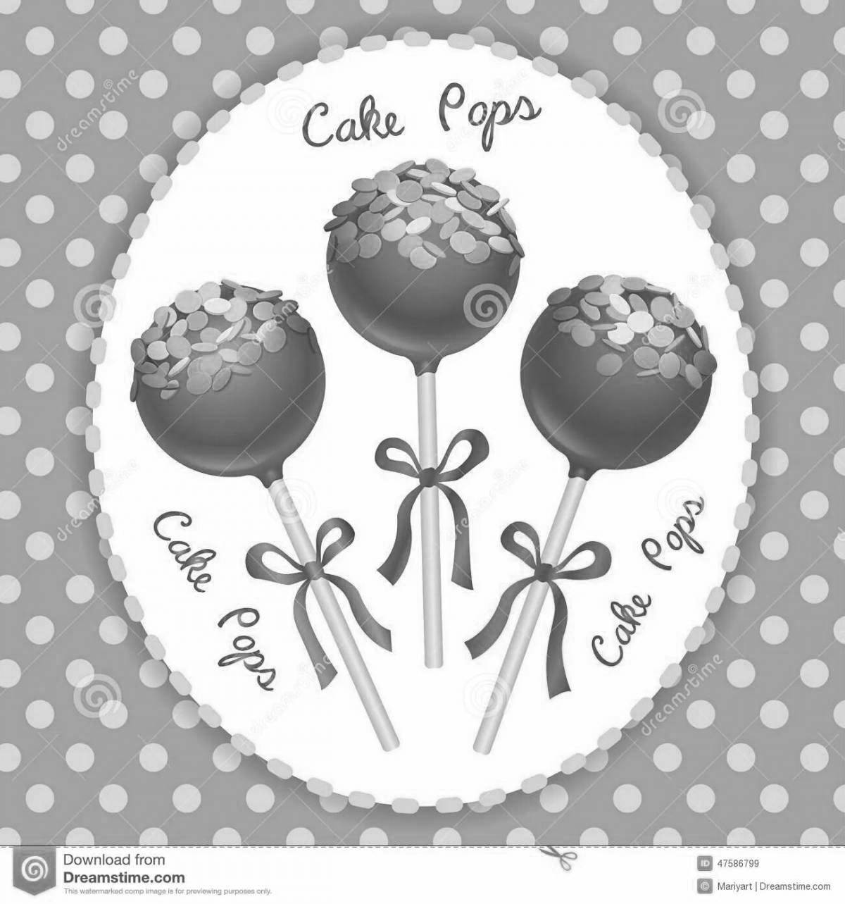 Delightful Cake Pop Coloring Page