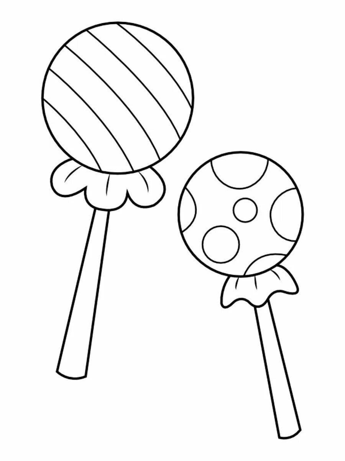 Color-joyful cake pops coloring page