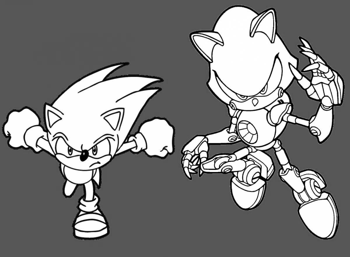 Sonic metal glitter coloring