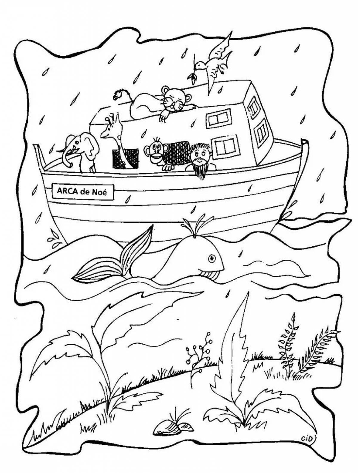 Amazing flood coloring book