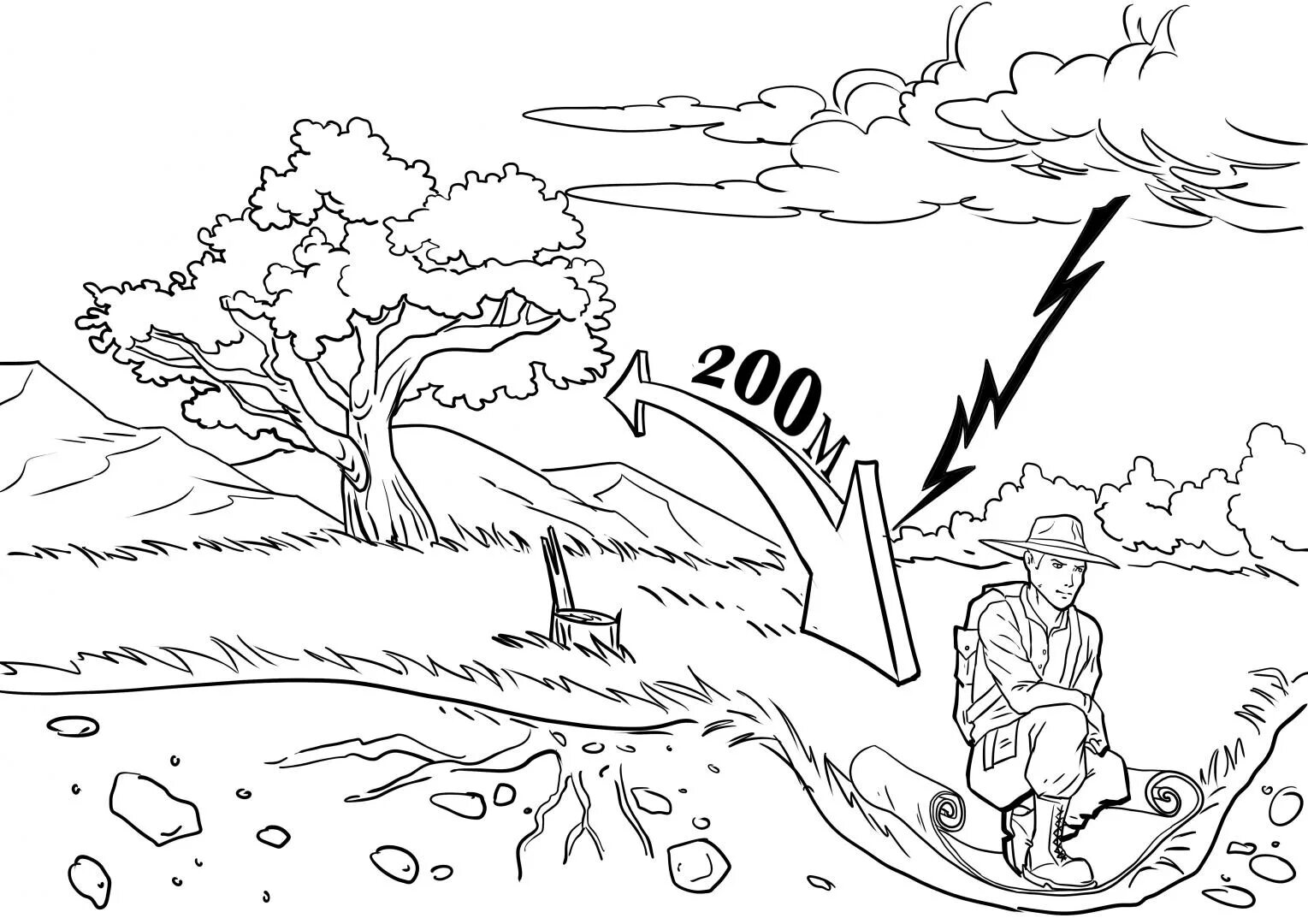 Феноменальная раскраска рисунок наводнения