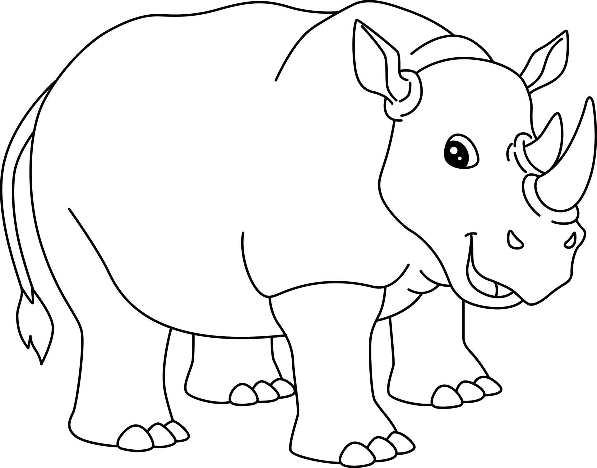 Coloring page dazzling woolly rhinoceros