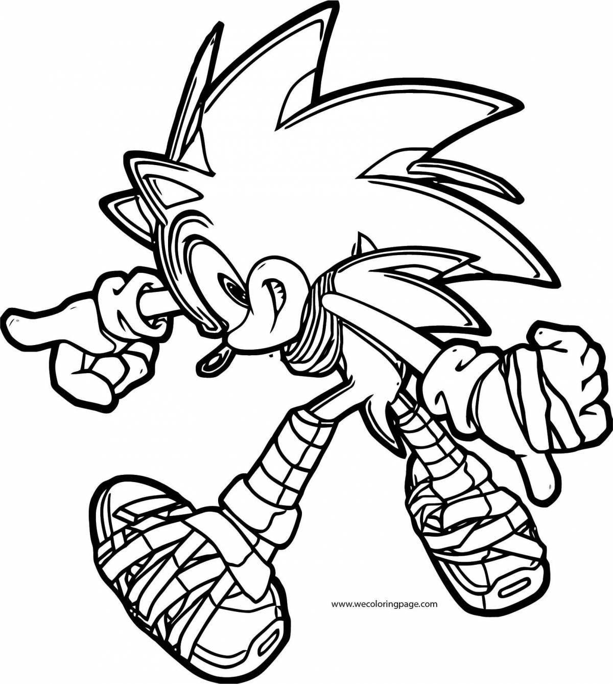 Ярко окрашенная страница venom sonic coloring page