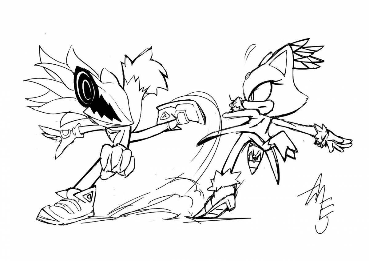 Amazing Venom Sonic coloring page