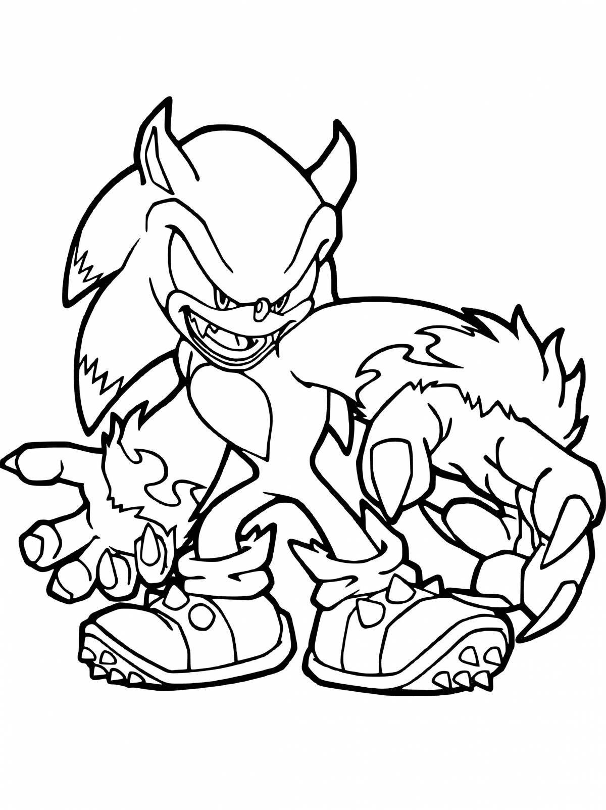 Rich venom sonic coloring page