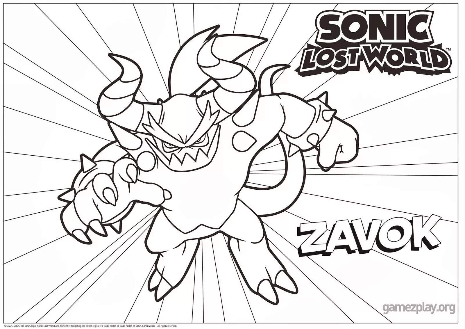 Venom sonic coloring page