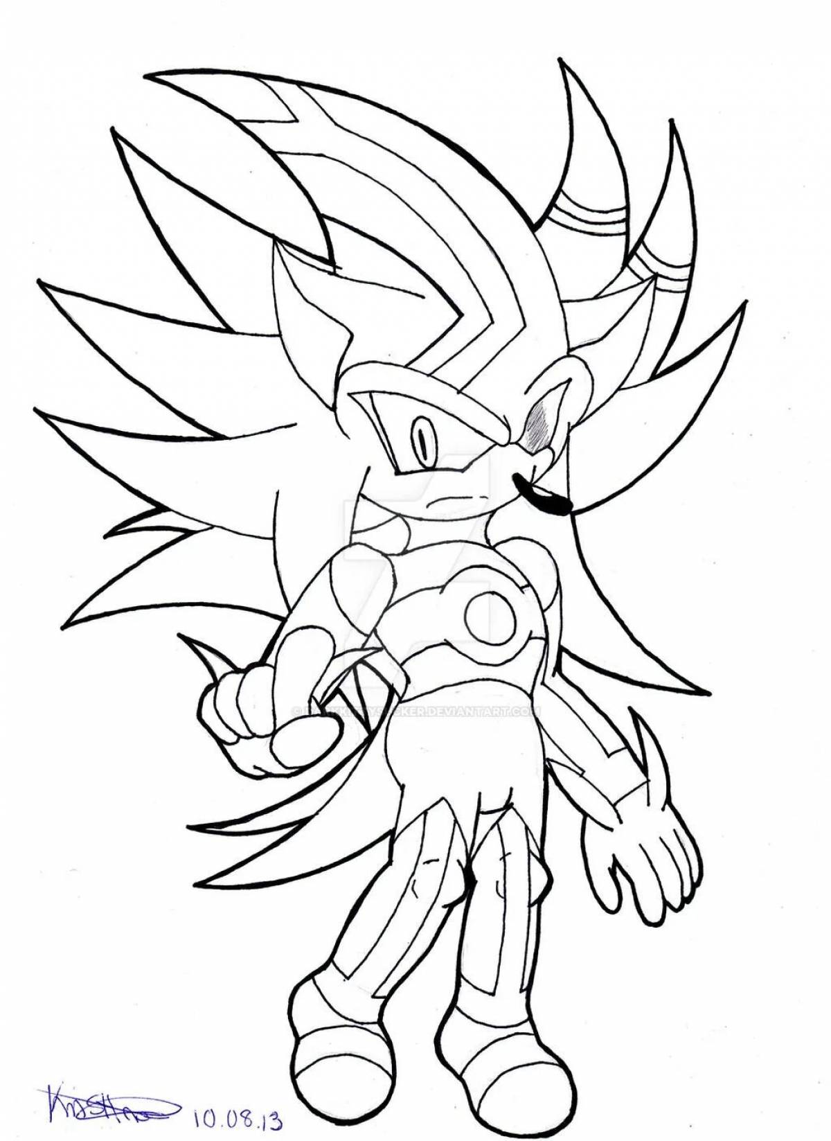 Venom sonic coloring page