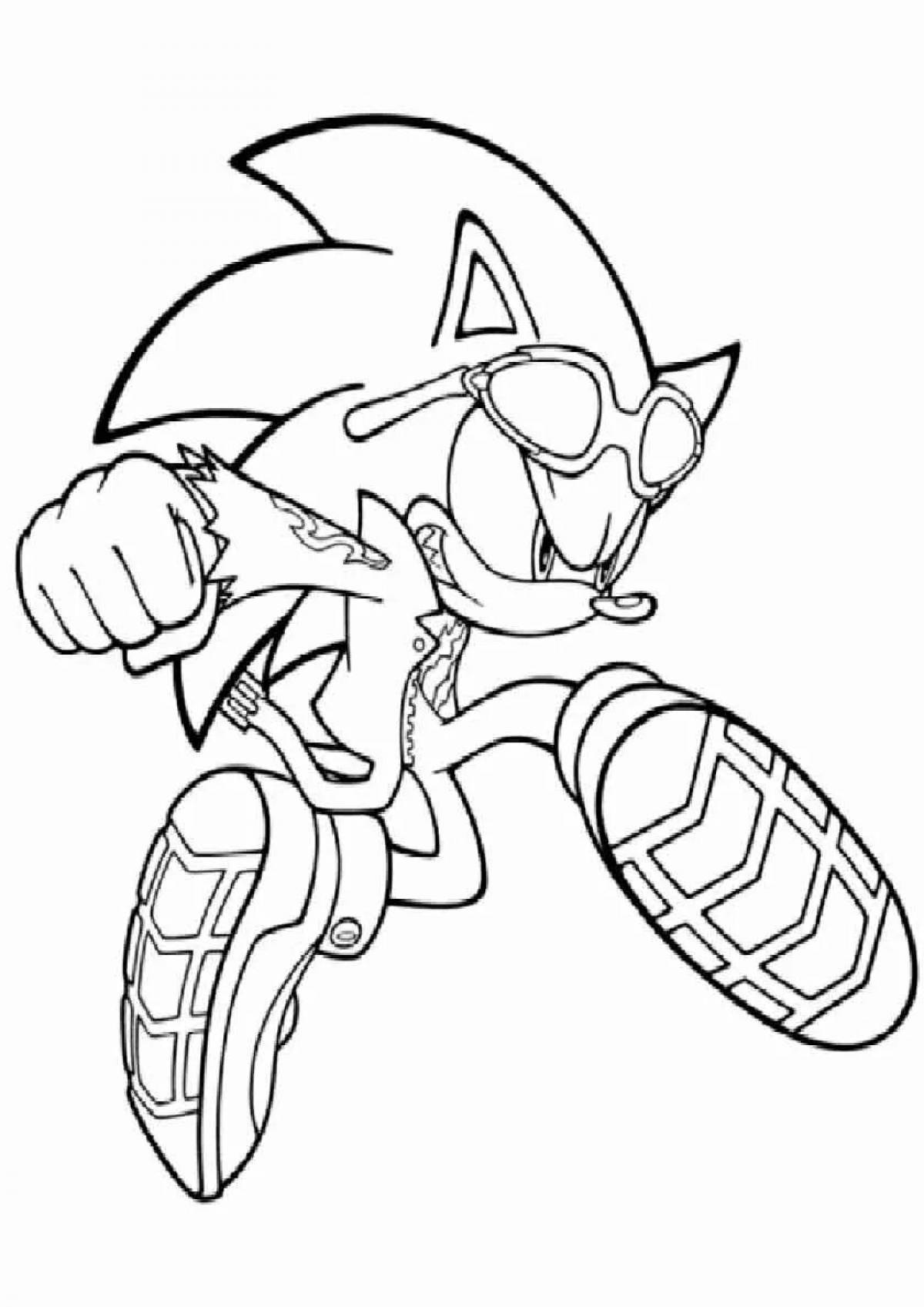 Stunning venom sonic coloring page