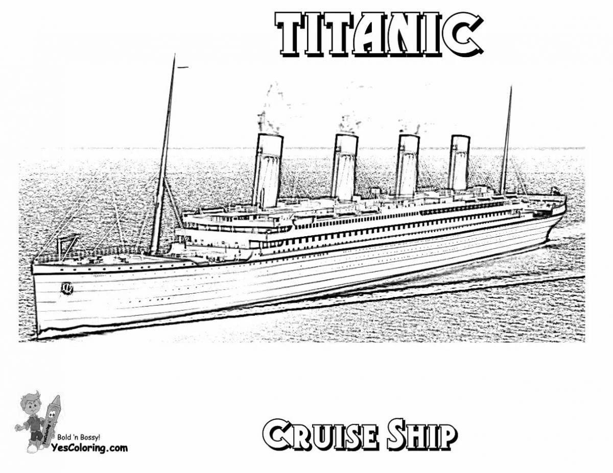 Brightly colored titanic rift coloring page