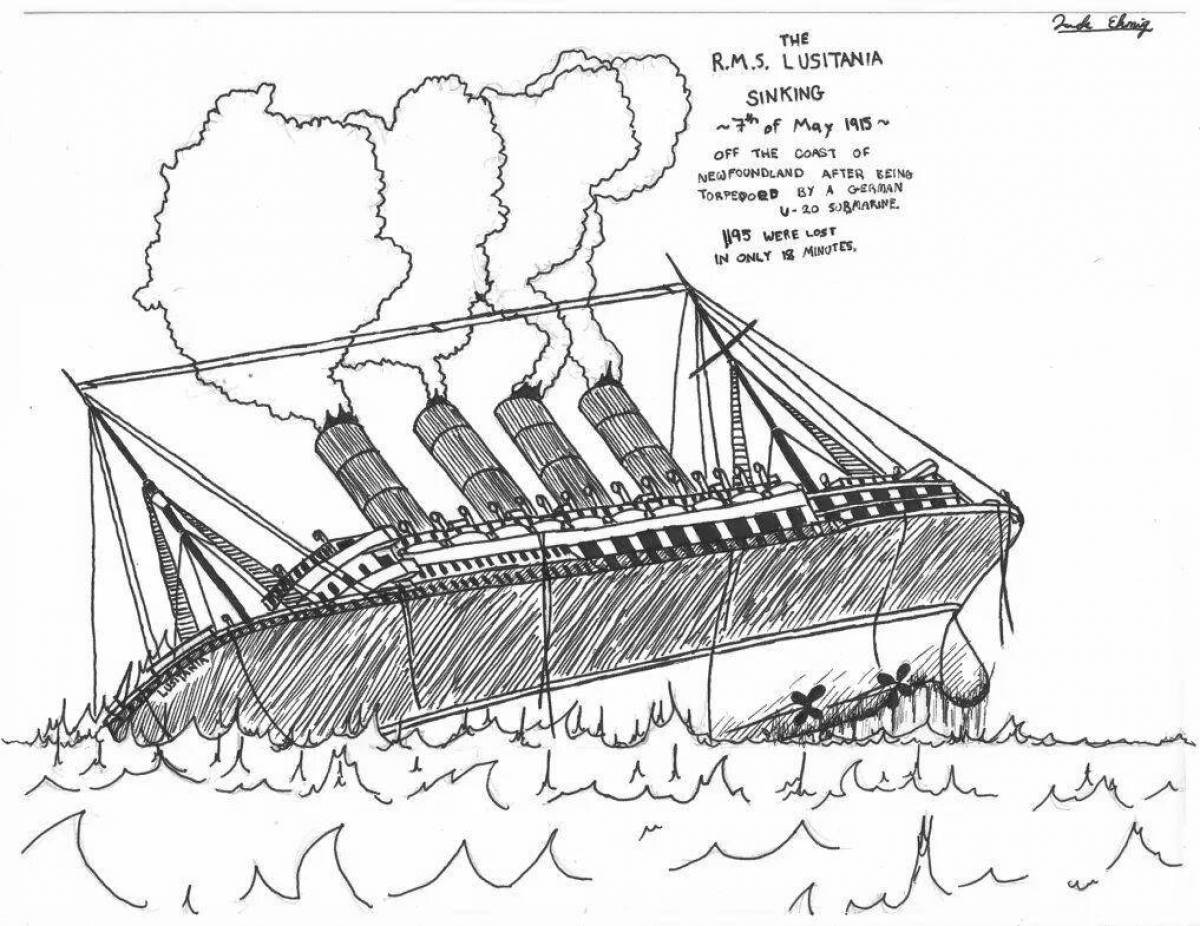 Titanic rift glitter coloring book