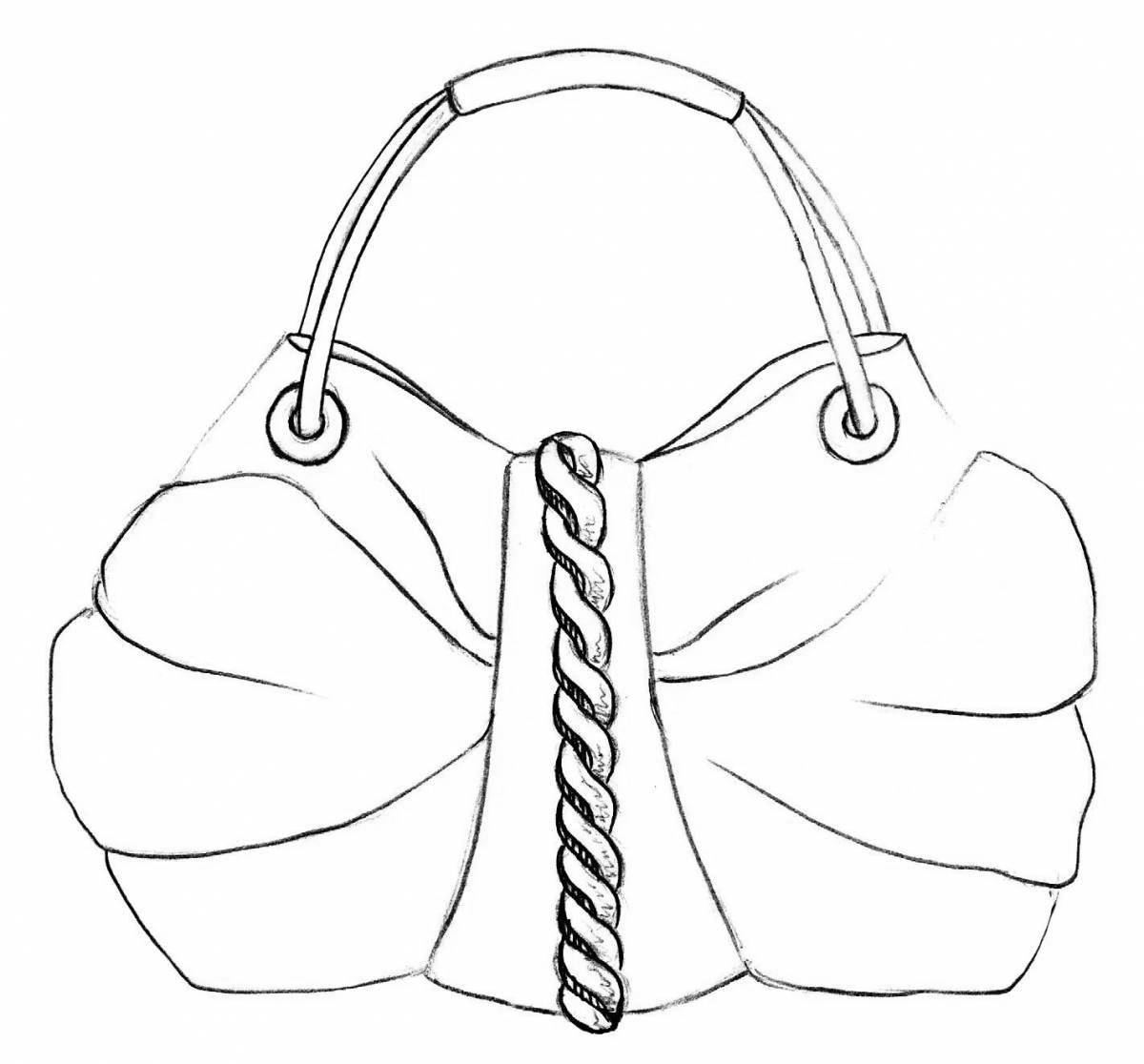 Playful beach bag coloring page