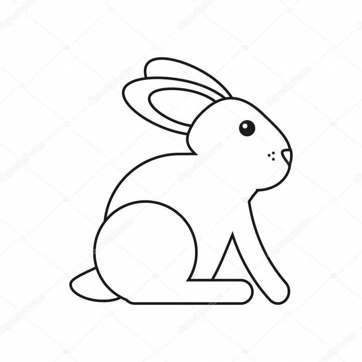 Раскраска веселый ангорский кролик