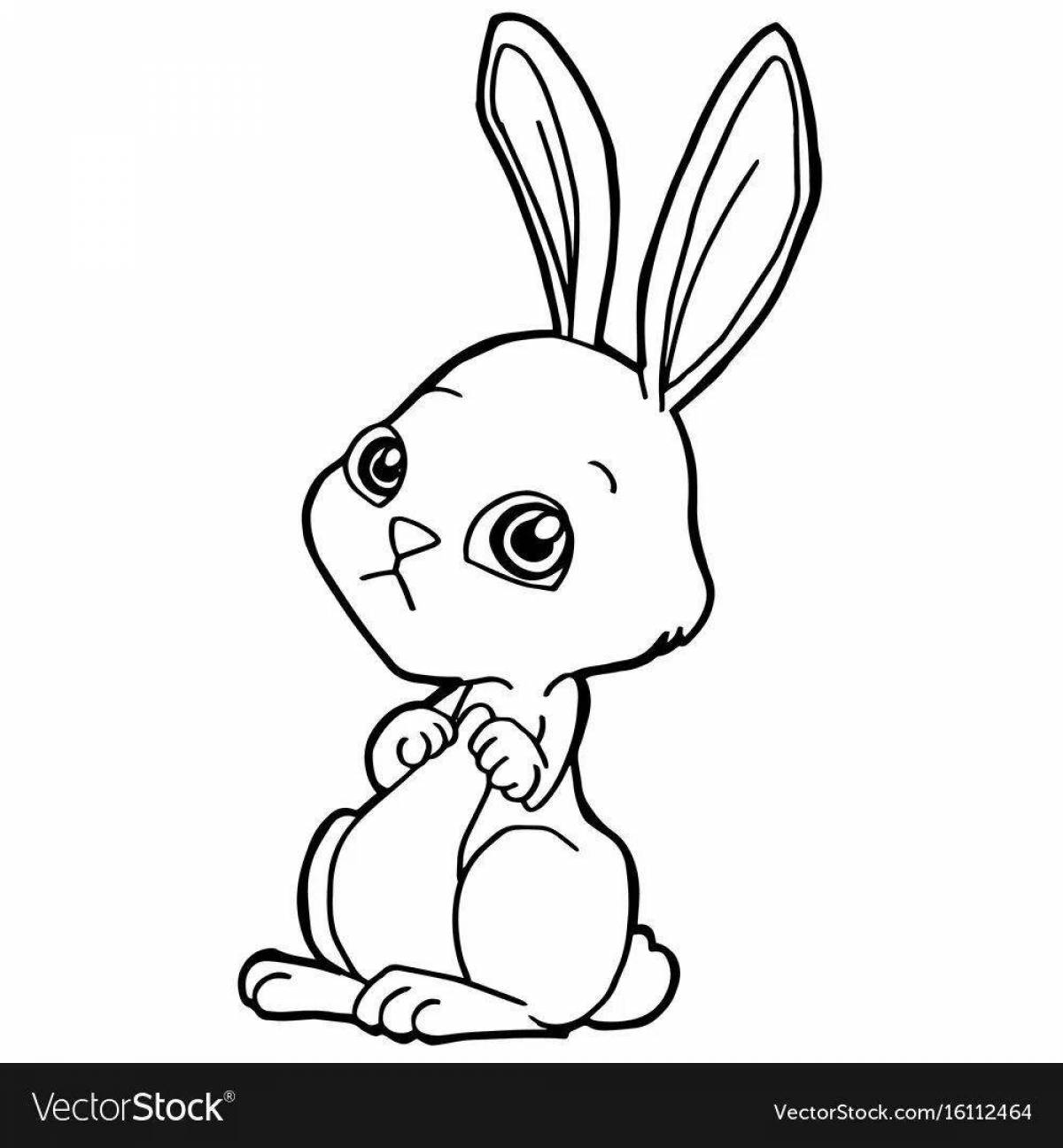 Раскраска безмятежный ангорский кролик