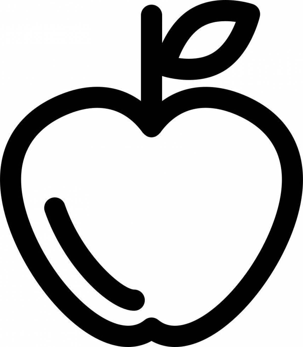 Увлекательная раскраска значка apple