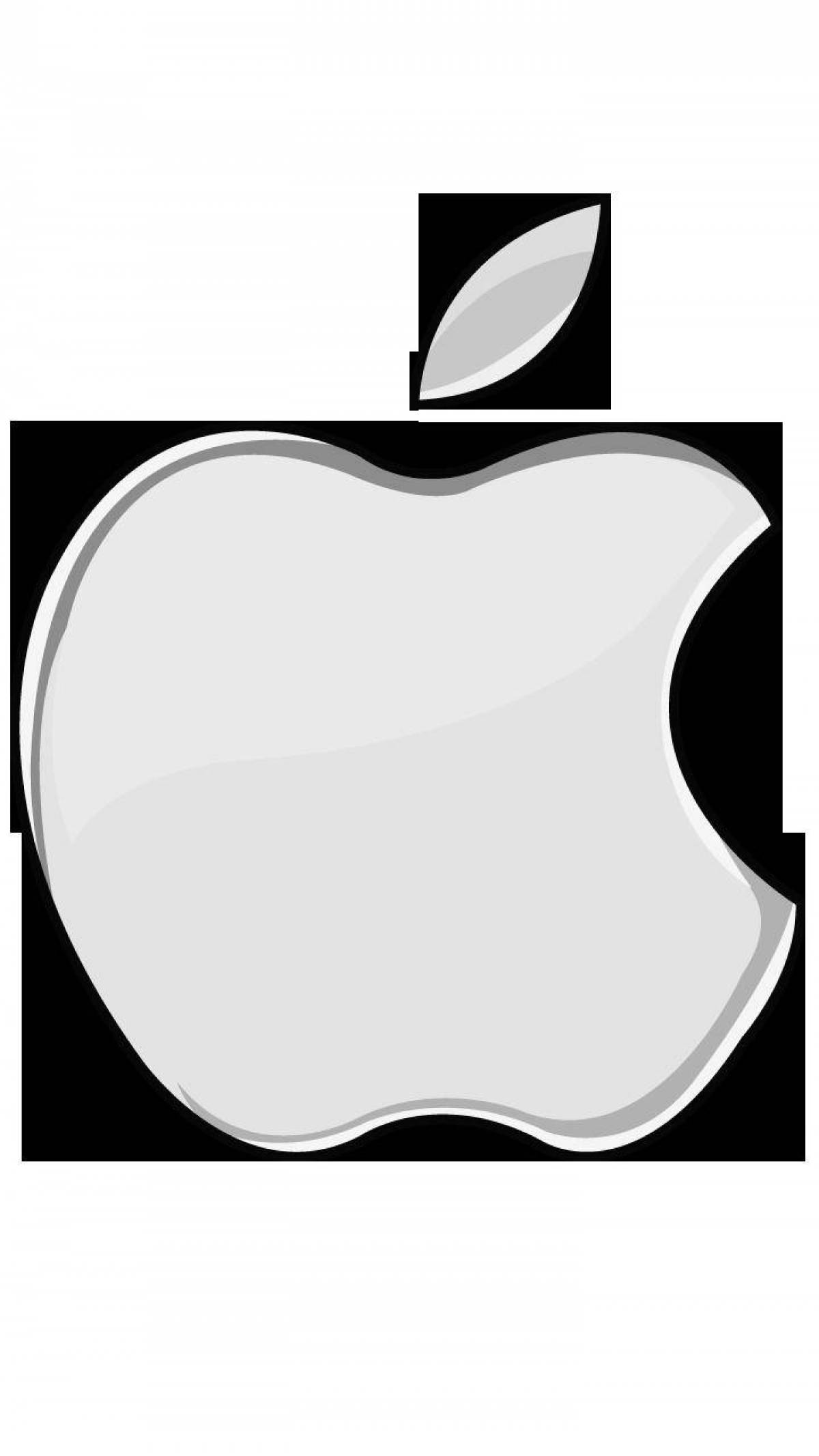 Live apple icon coloring page