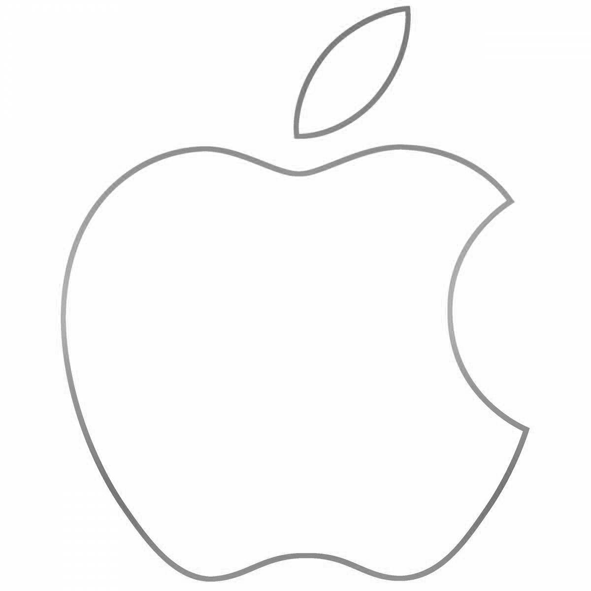 Coloring apple holiday icon