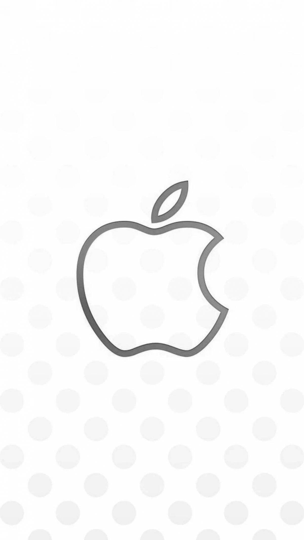 Coloring book gorgeous apple icon