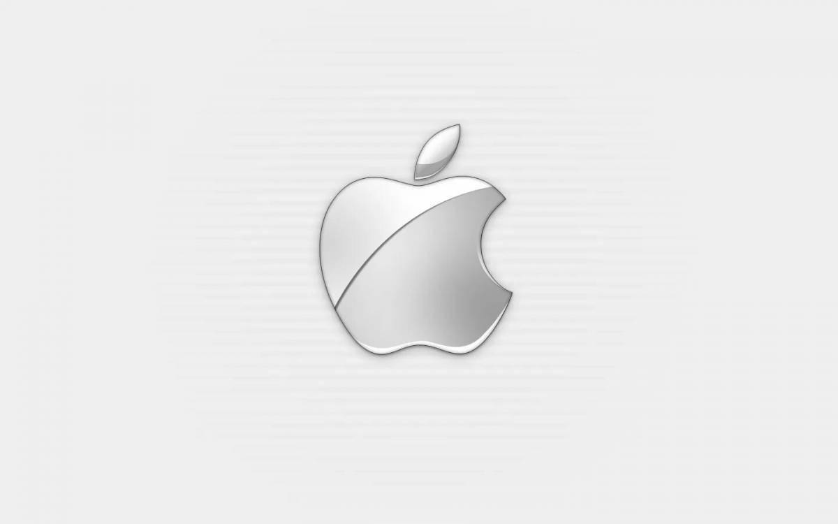 Lovely apple icon coloring page