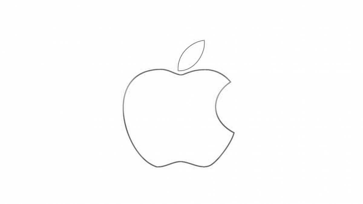 Раскраска очаровательная иконка apple