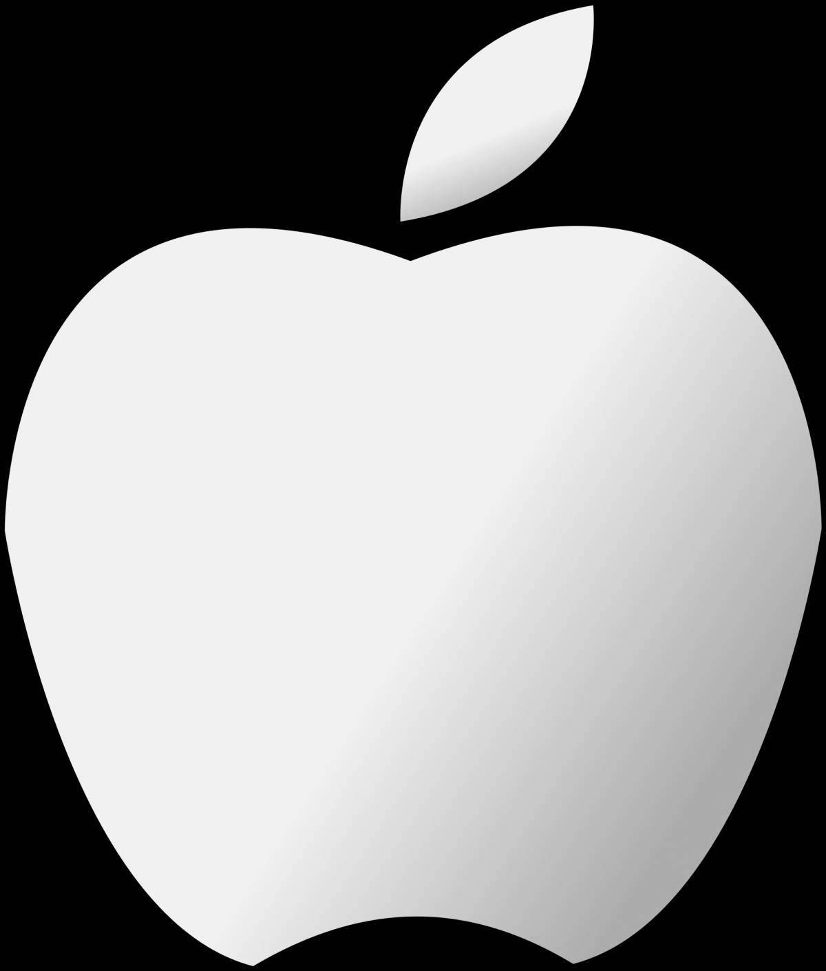 Adorable apple icon coloring page
