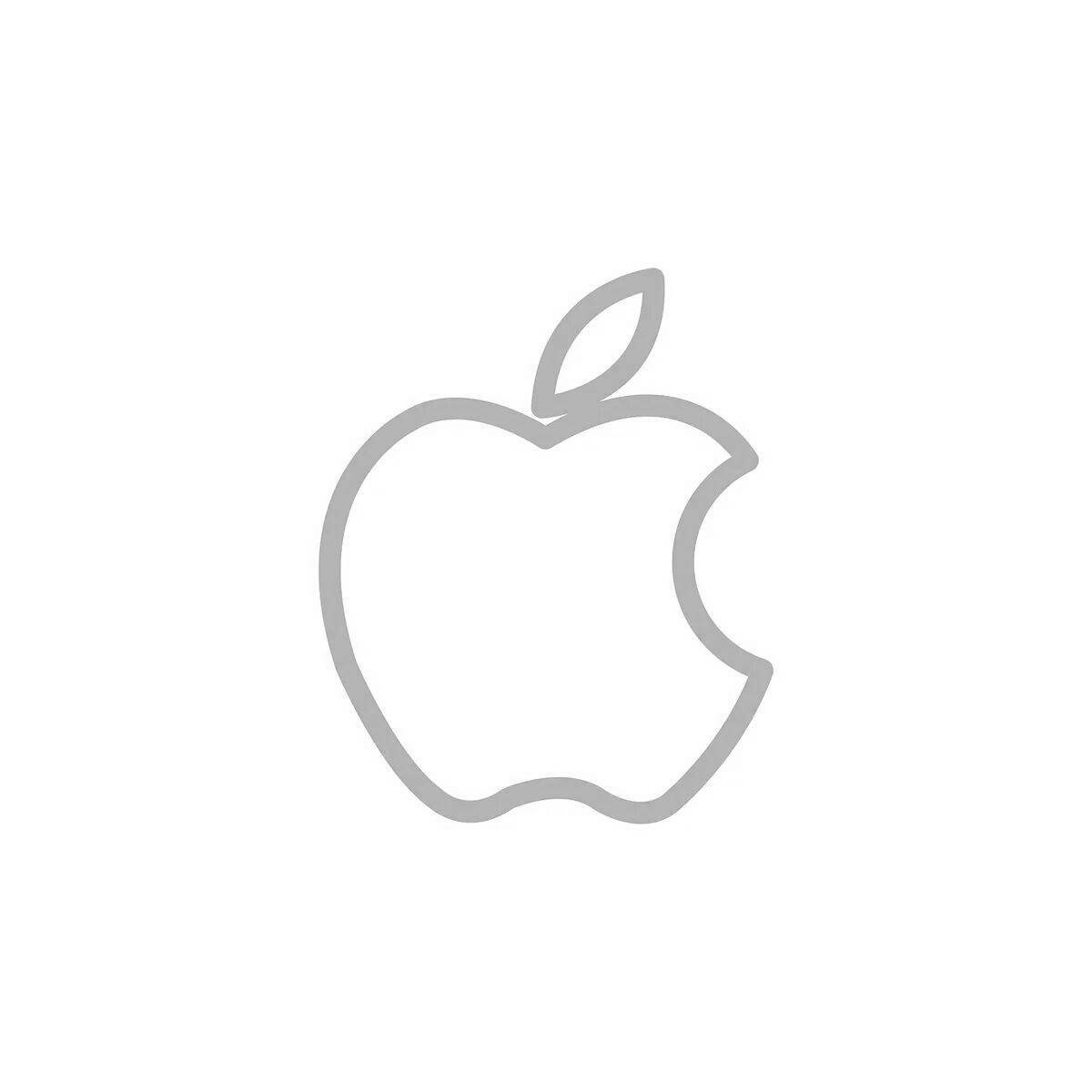 Причудливая иконка apple раскраска
