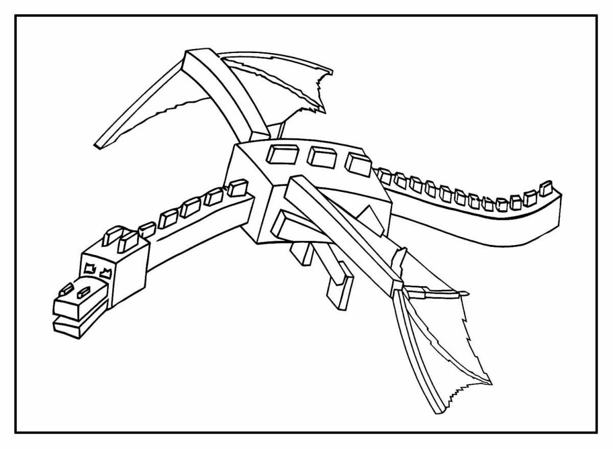 Fascinating minecraft pvp coloring page