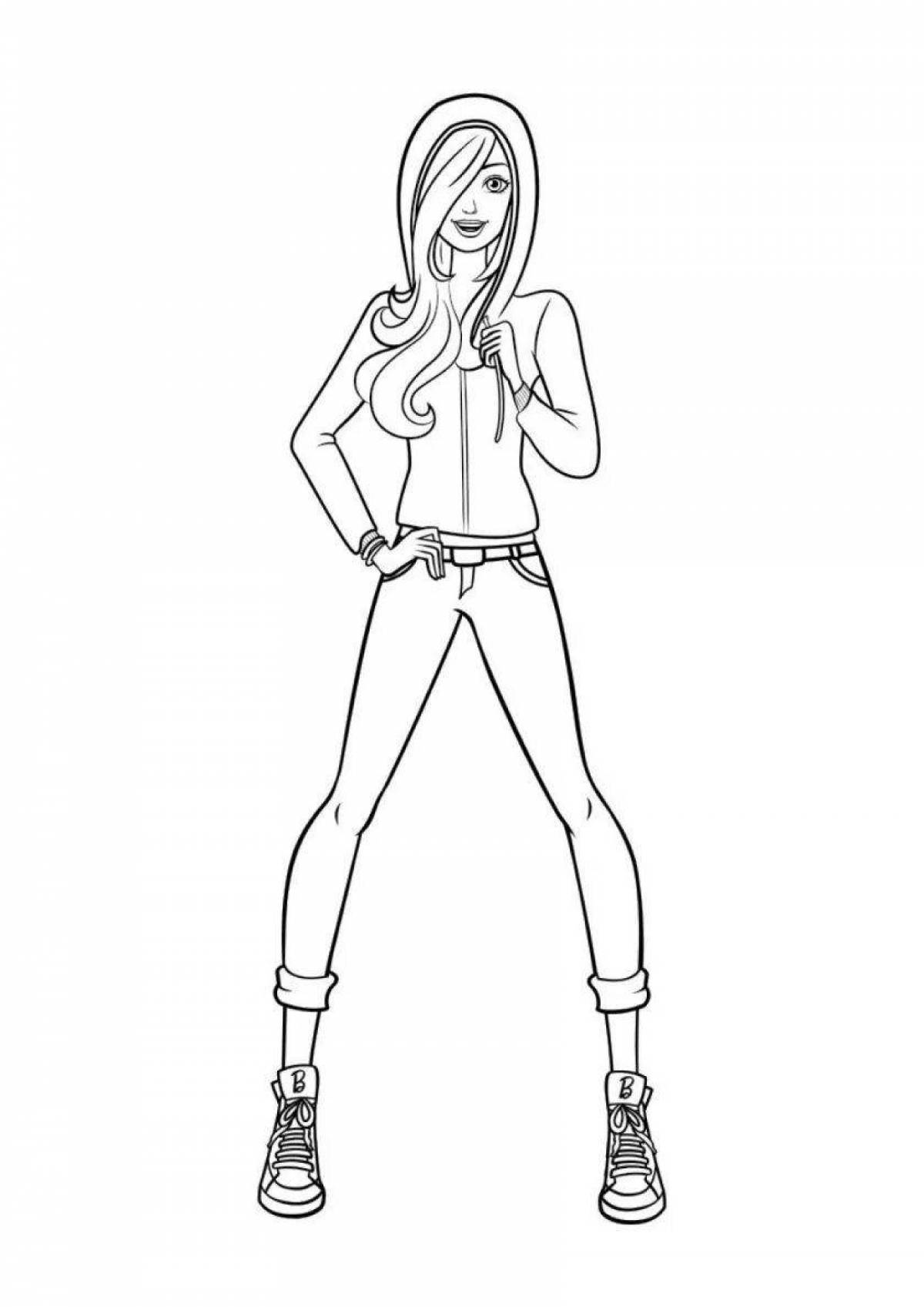 Photo Great full length coloring page