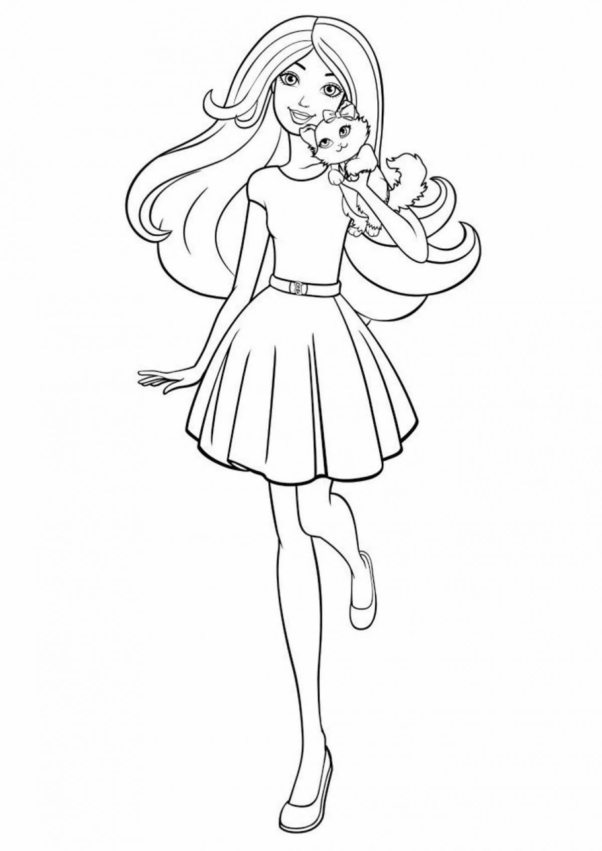 Full body dazzling coloring page