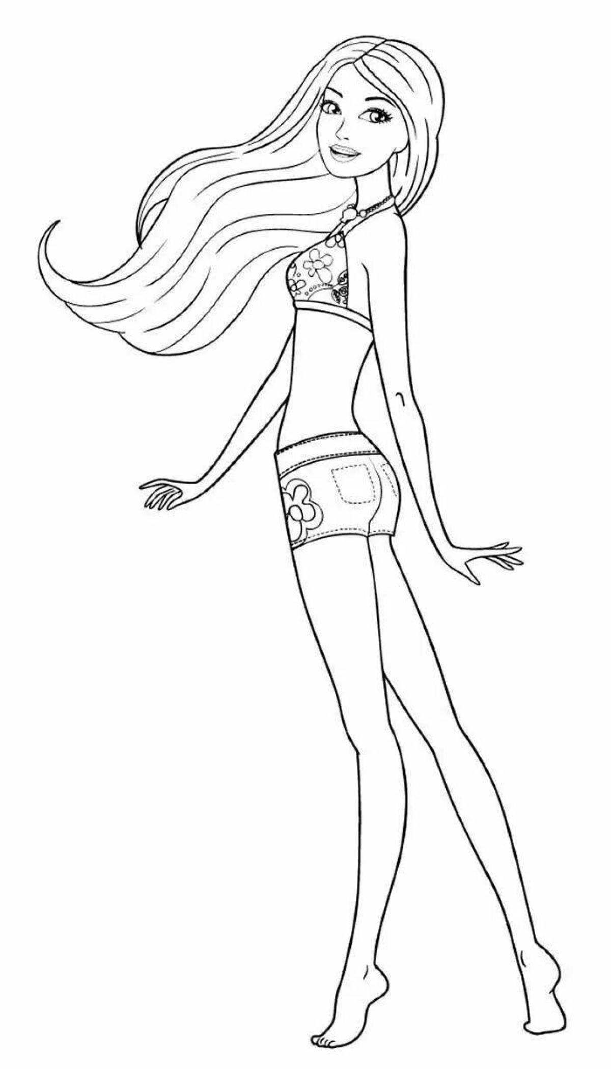 Luxury full length coloring page