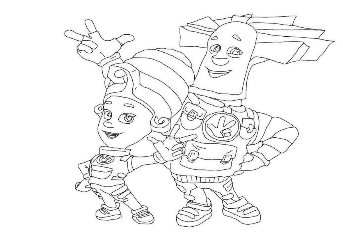 Charming coloring page turn it on