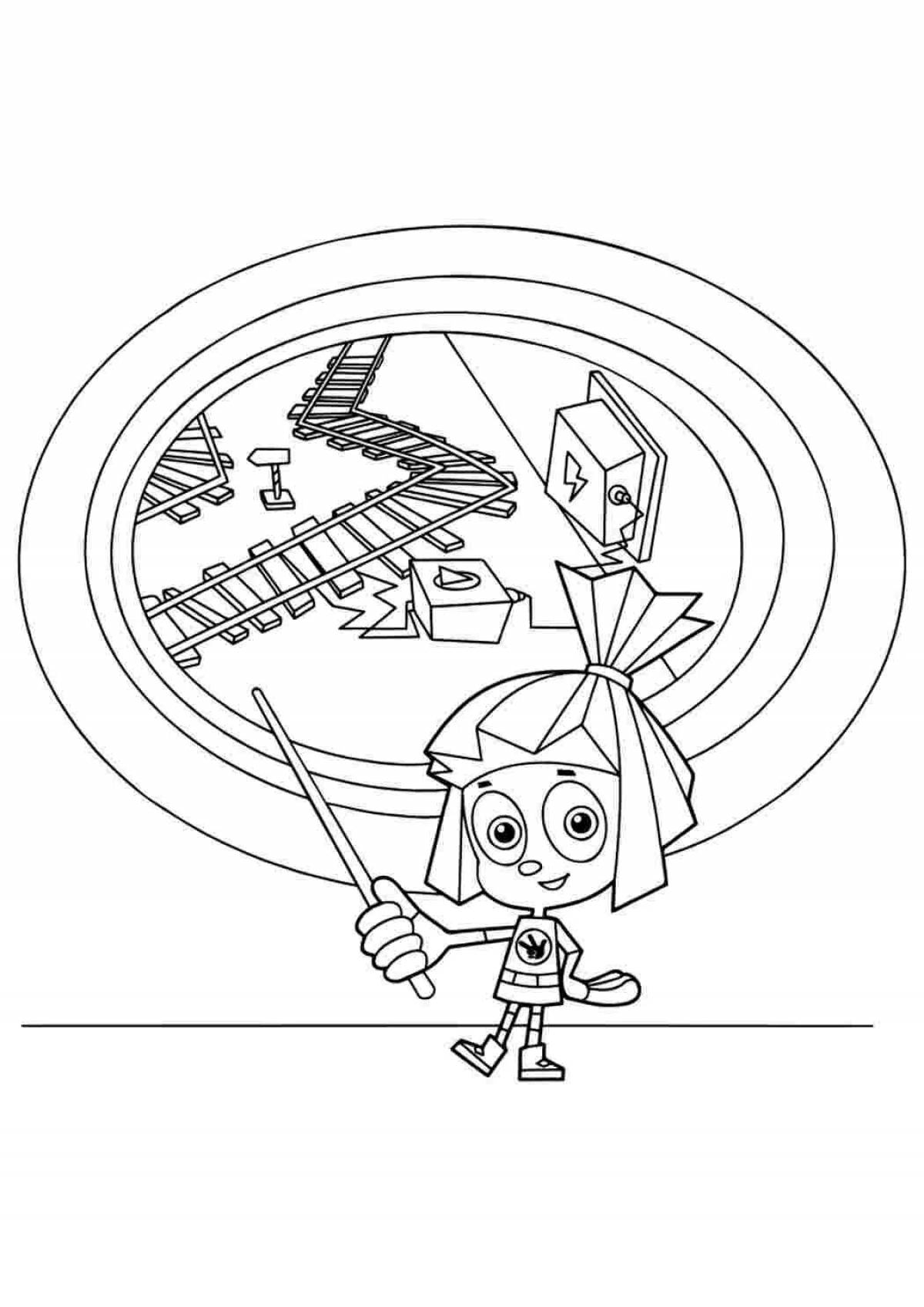 Creative coloring page turn on