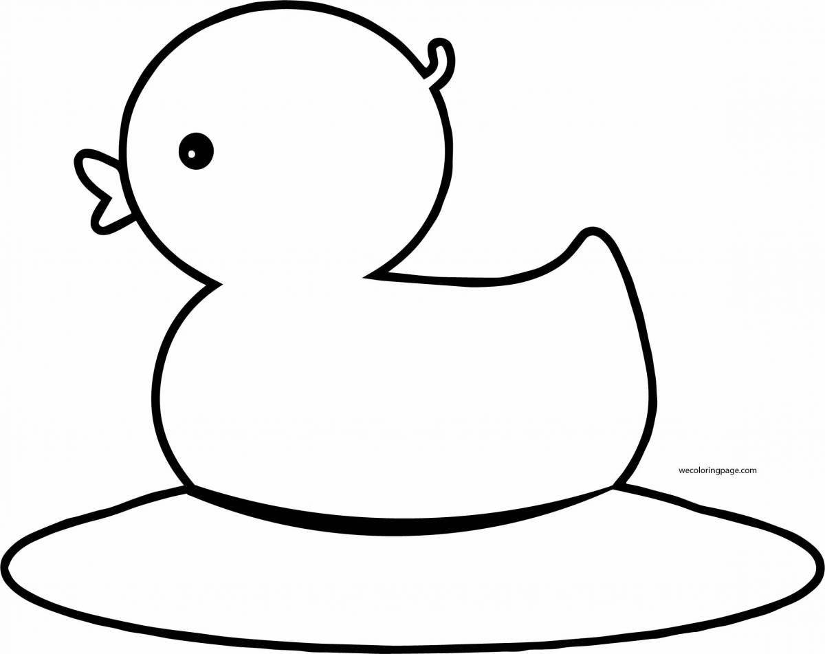 Adorable duck coloring book for girls