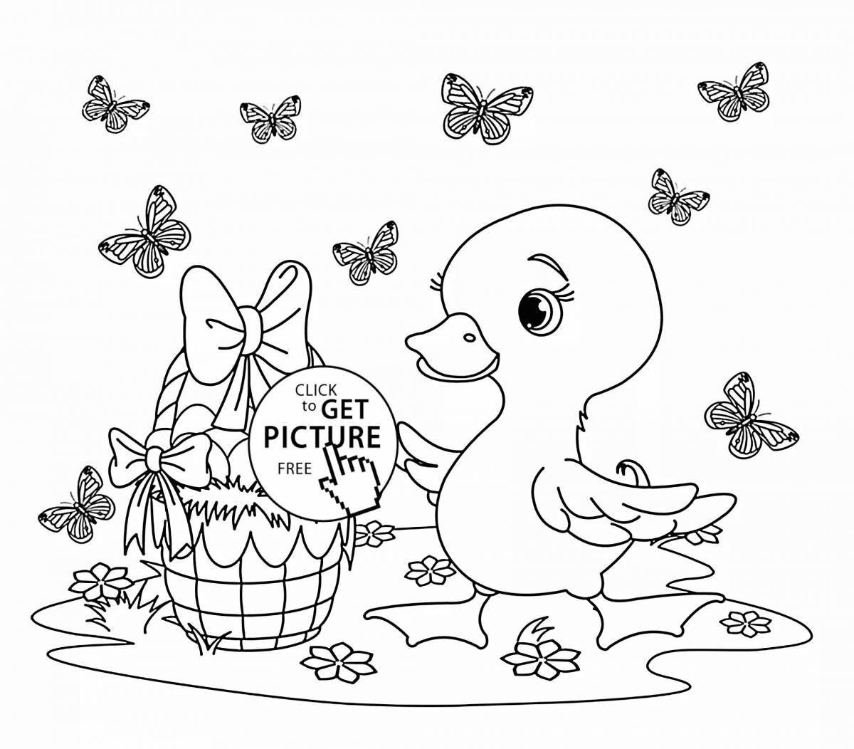 Great duck coloring book for girls