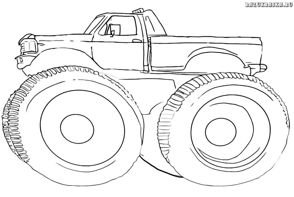 Fun truck coloring for kids