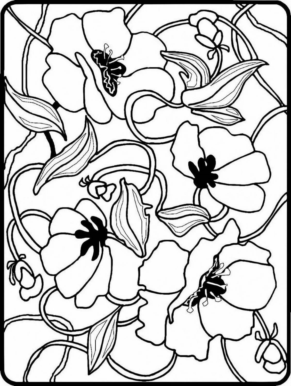 Attractive acrylic paint coloring page
