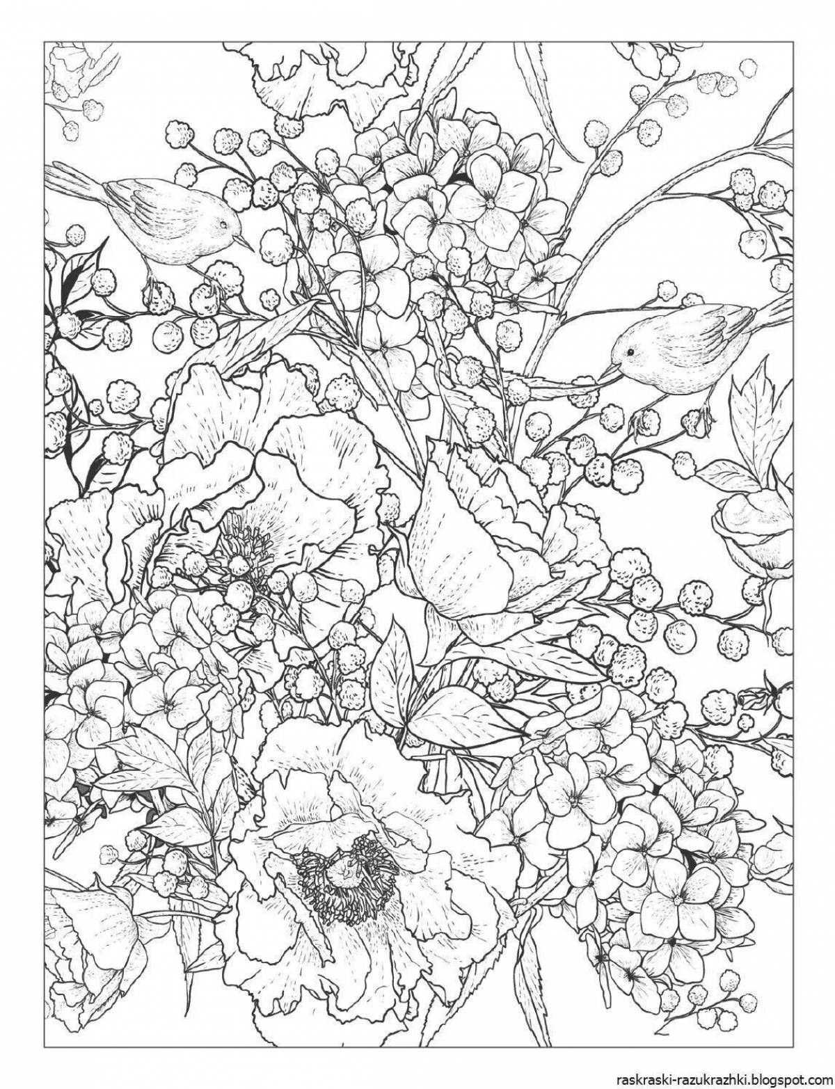 Amazingly beautiful acrylic coloring page