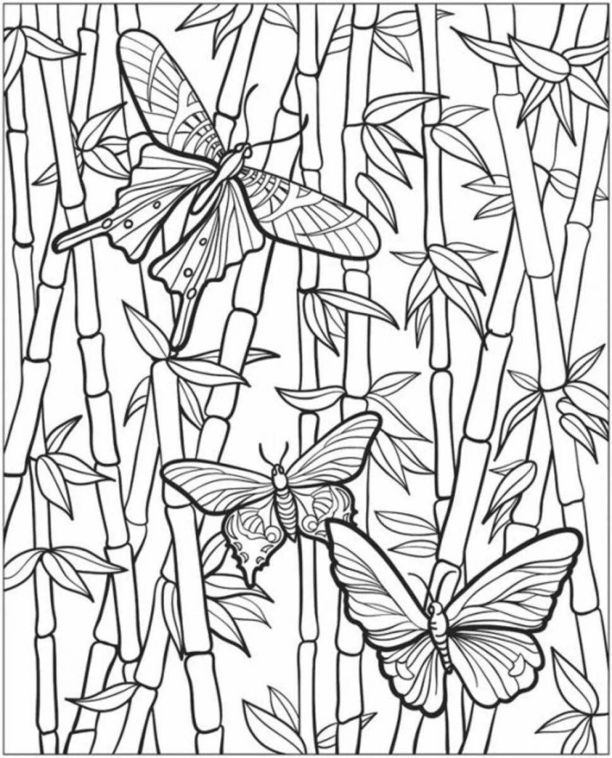 A strikingly colorful acrylic paint coloring page
