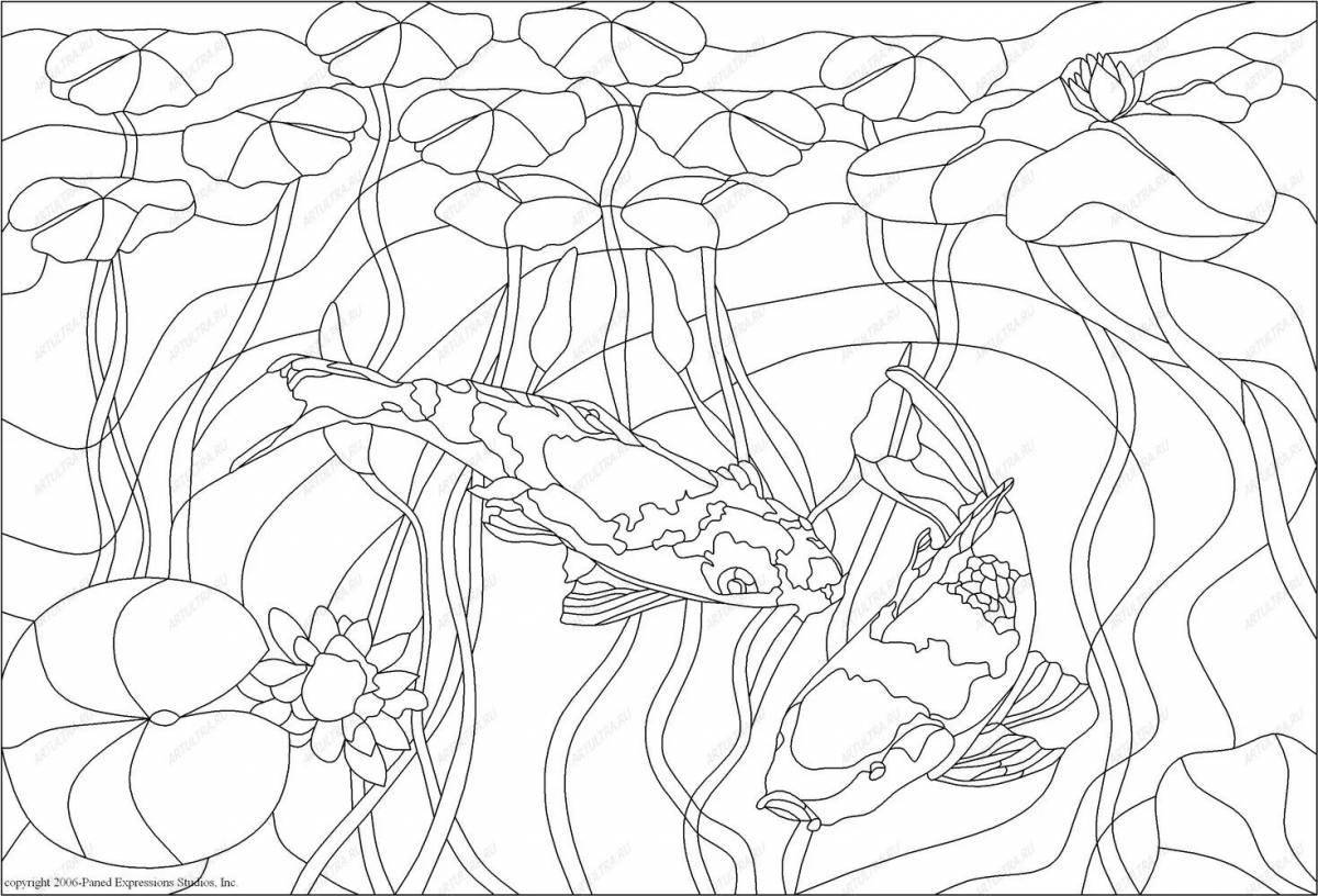 A strikingly vibrant acrylic coloring page