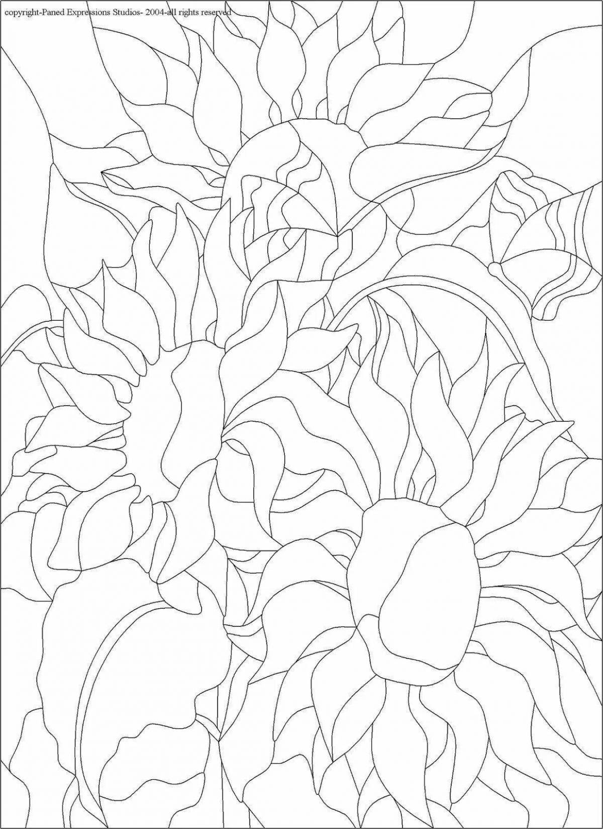 Acrylic paint coloring page with amazing shine