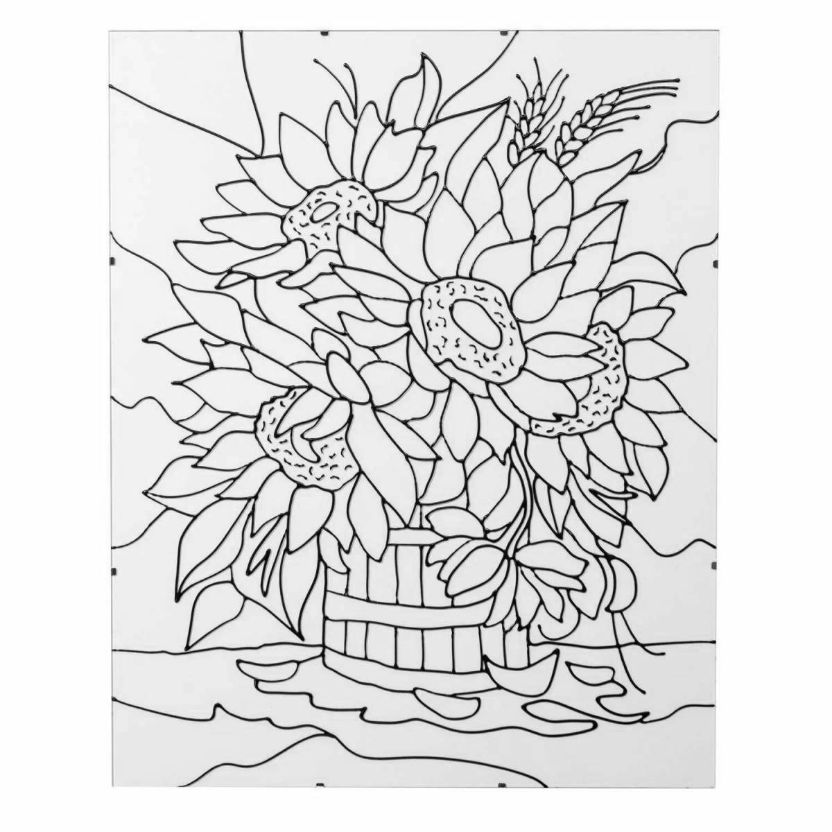 Amazingly vibrant acrylic coloring page