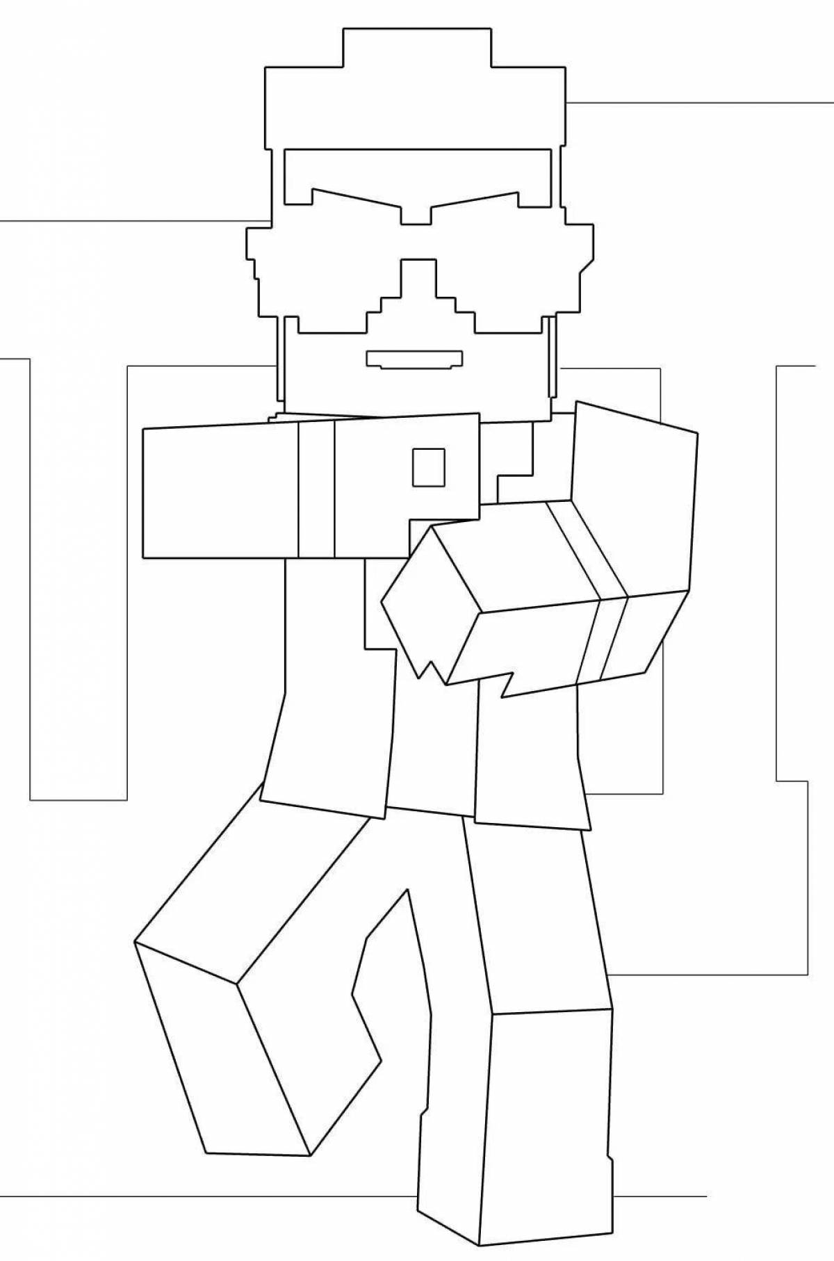 Amazing shining armor minecraft coloring