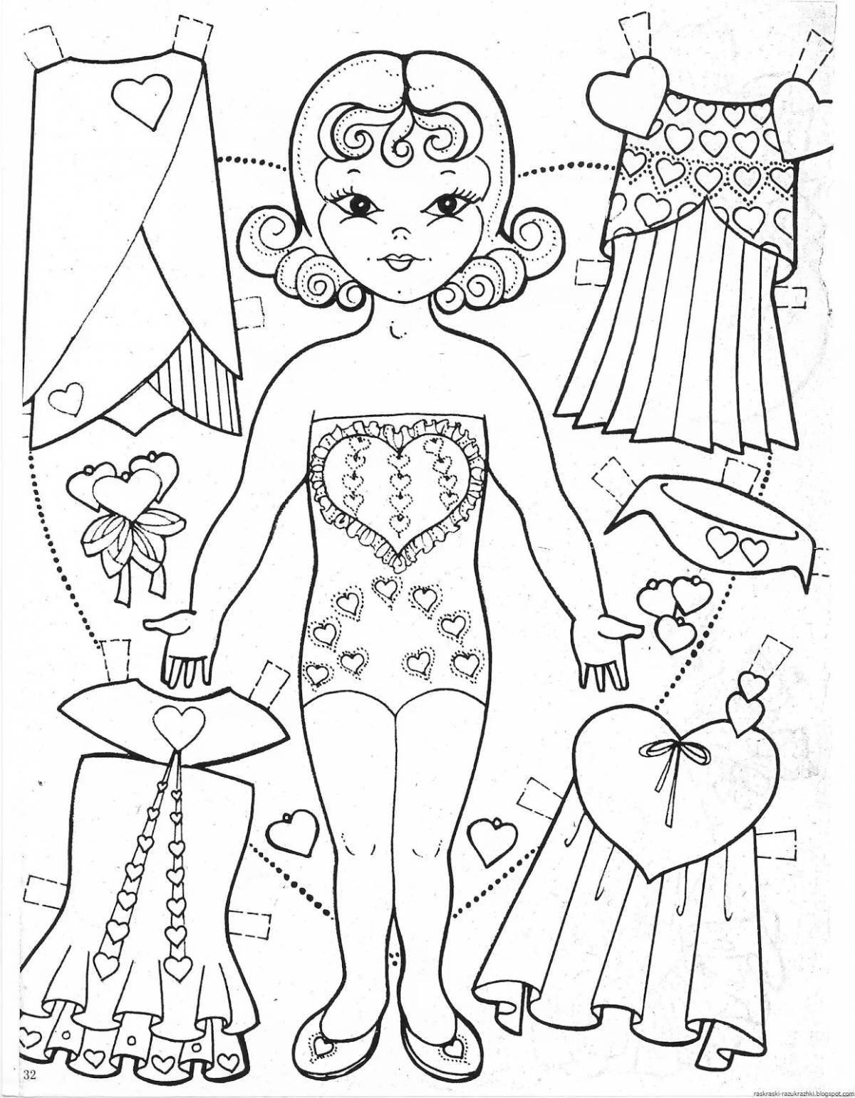 Beautiful coloring book for girls