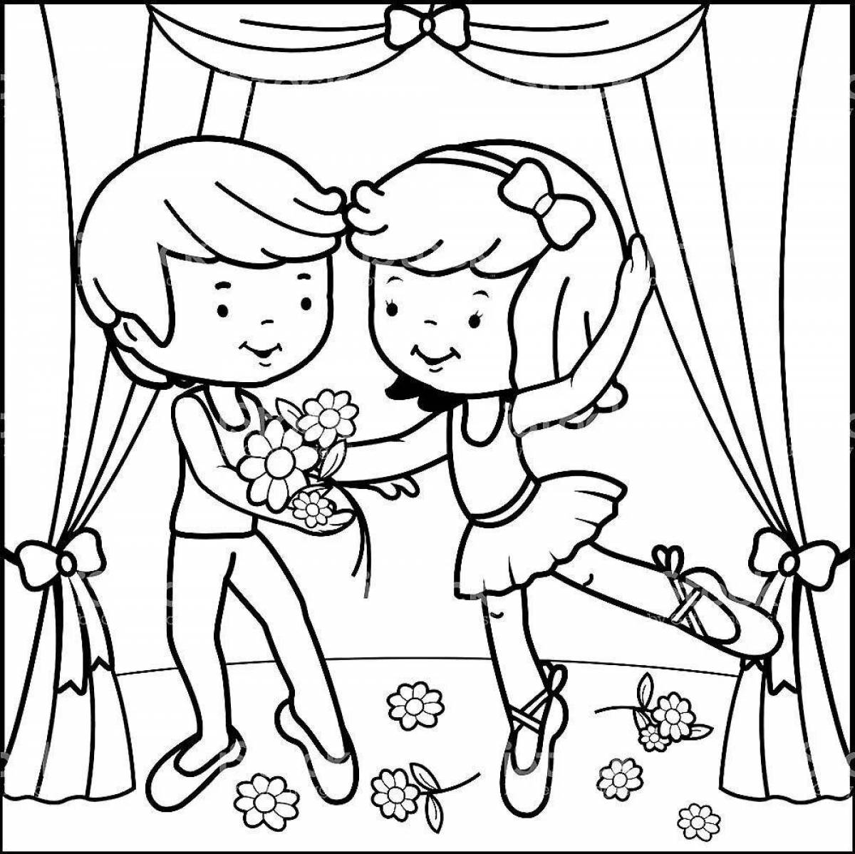 Large theater coloring page