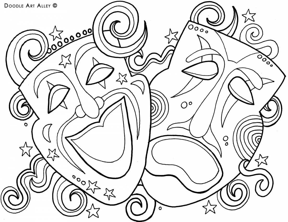 Glamorous theater coloring book